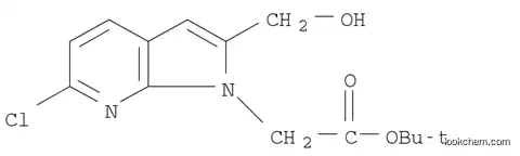 Molecular Structure of 1140512-64-6 (1H-Pyrrolo[2,3-b]pyridine-1-acetic acid, 6-chloro-2-(hydroxymethyl)-, 1,1-dimethylethyl ester)